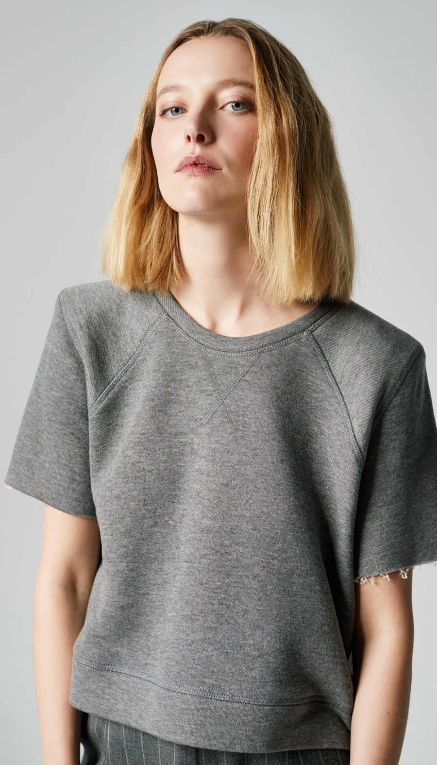 Sweaters ShopSmythe | Removable Shoulder Pad Sweatshirt