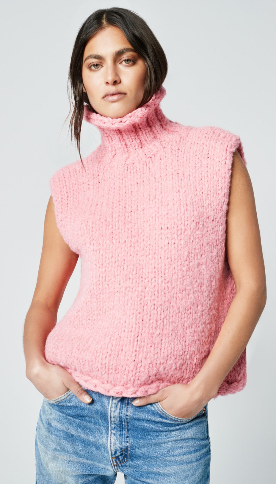 Sweaters ShopSmythe | Handknit Sleeveless Turtleneck