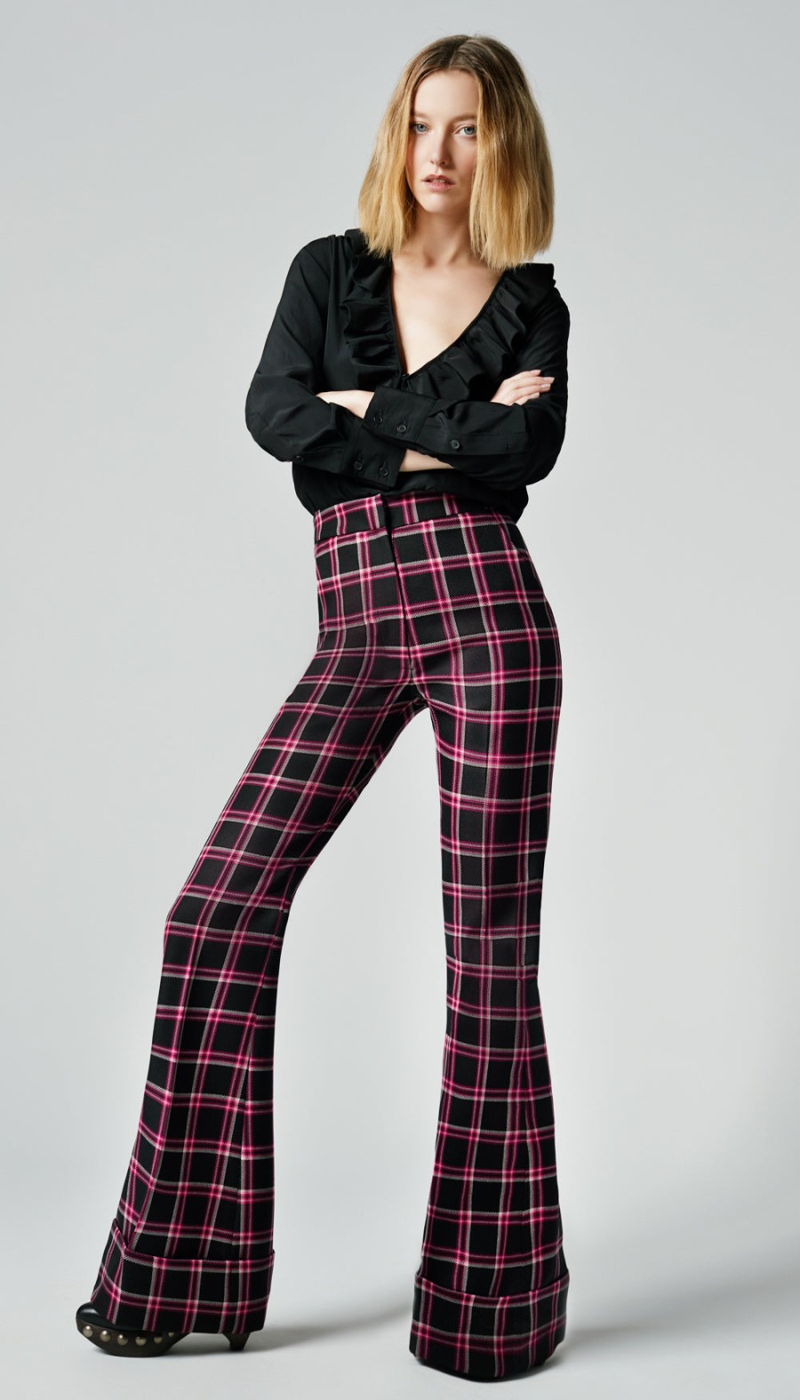 Bottoms ShopSmythe | High Waisted Cuffed Trouser