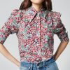 Tops ShopSmythe | Crop Sleeve Box Pleat Shirt