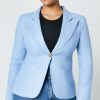 Duchess & Wrap Blazers ShopSmythe | Linen Duchess Blazer Periwinkle