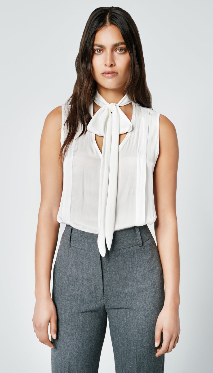 Tops ShopSmythe | Sleeveless Tie Neck Shell