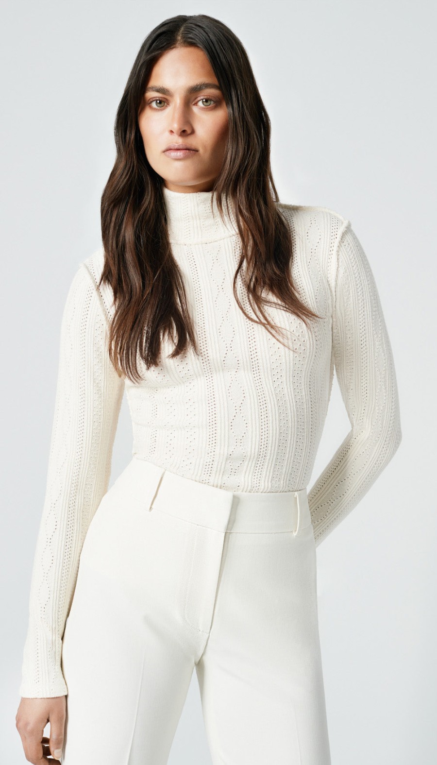 Tops ShopSmythe | Pointelle Knit Turtleneck