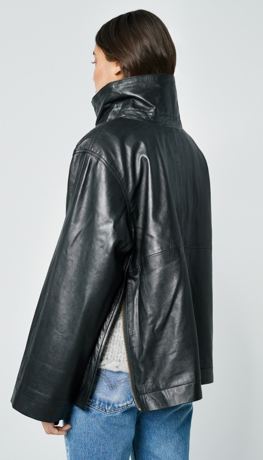 Outerwear ShopSmythe | Over The Head Leather Anorak