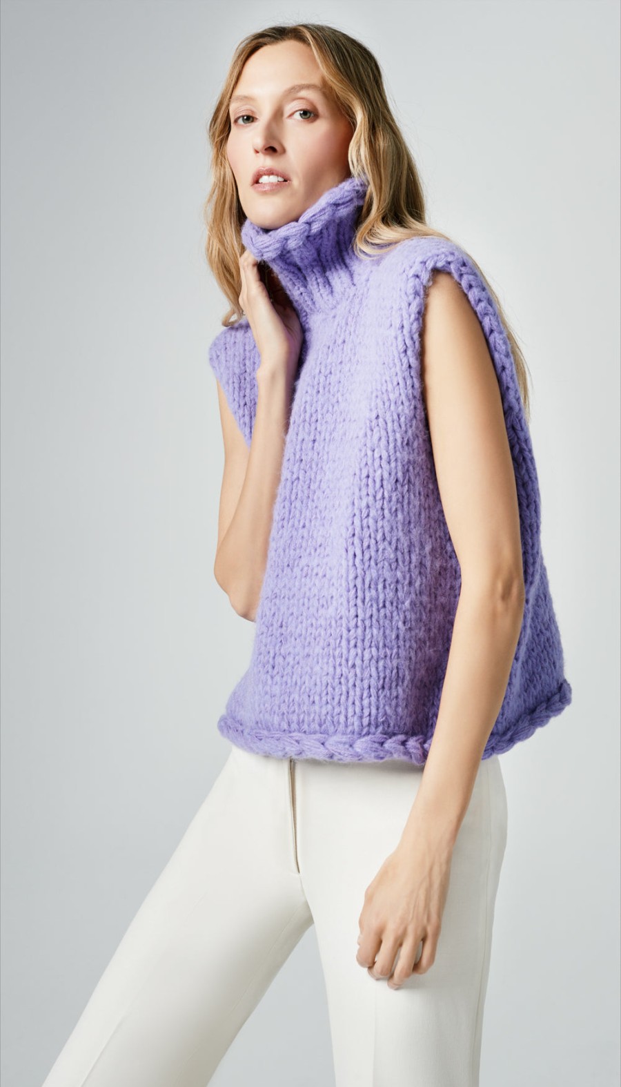 Sweaters ShopSmythe | Handknit Sleeveless Turtleneck