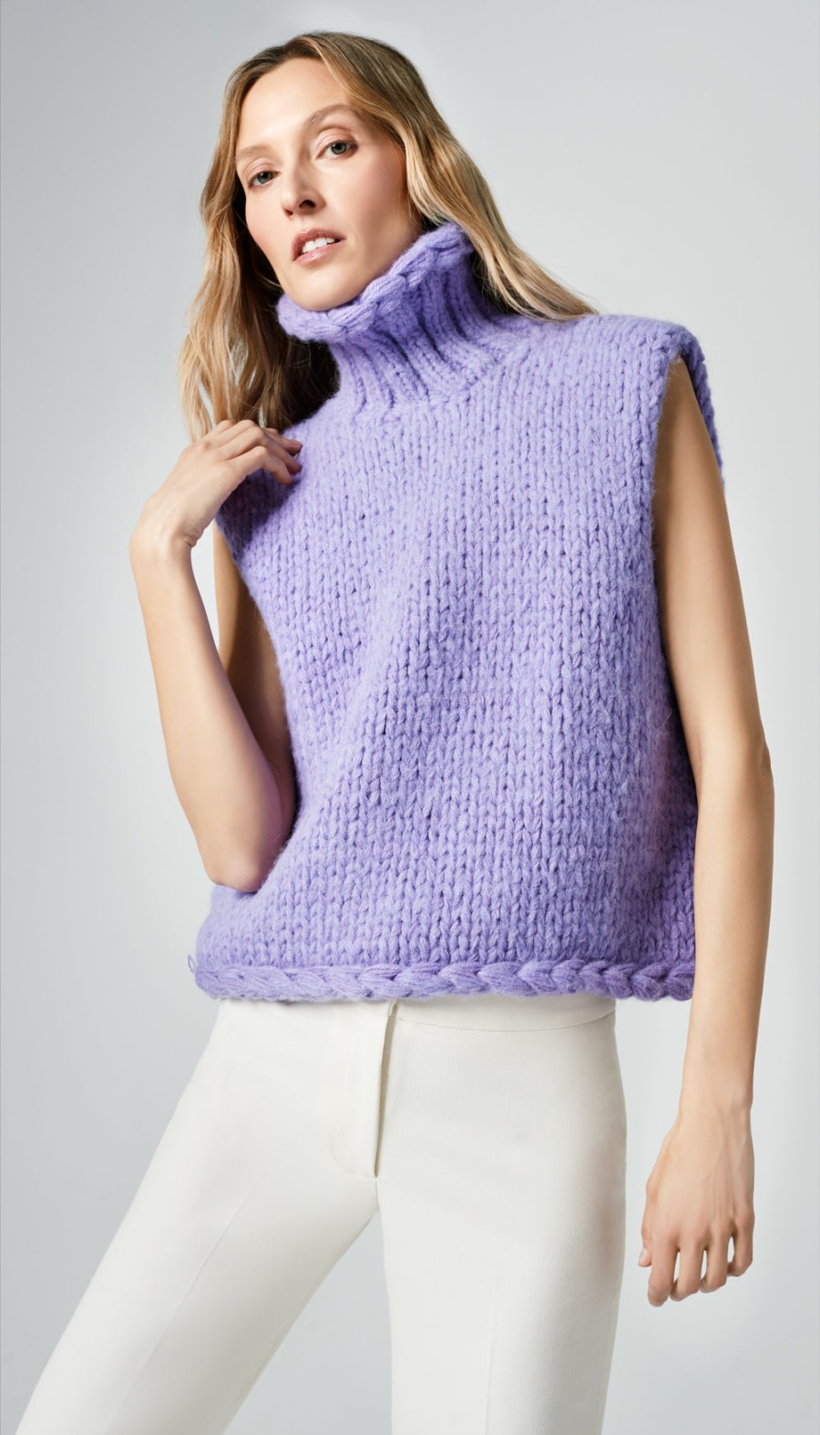 Sweaters ShopSmythe | Handknit Sleeveless Turtleneck